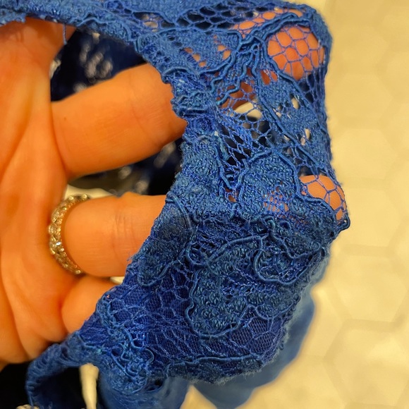 Bright Blue Aritzia Babaton Lace Dress - Picture 6 of 9